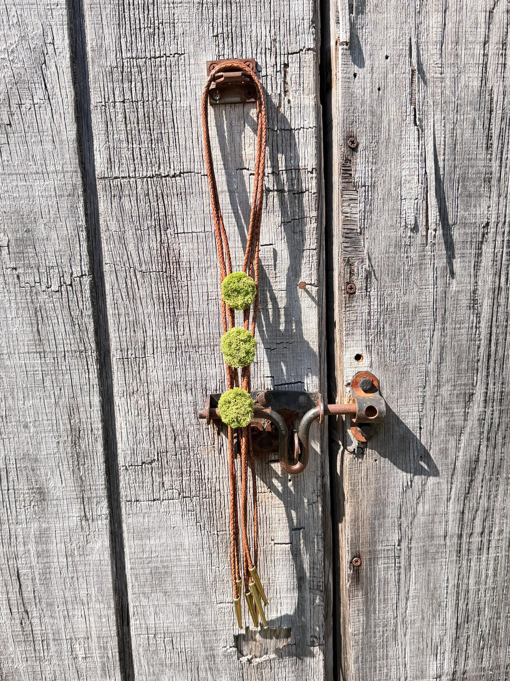 Moss Buddy Bolo Tie | Handmade Nature Lover Jewelry, Antique Brass Slide