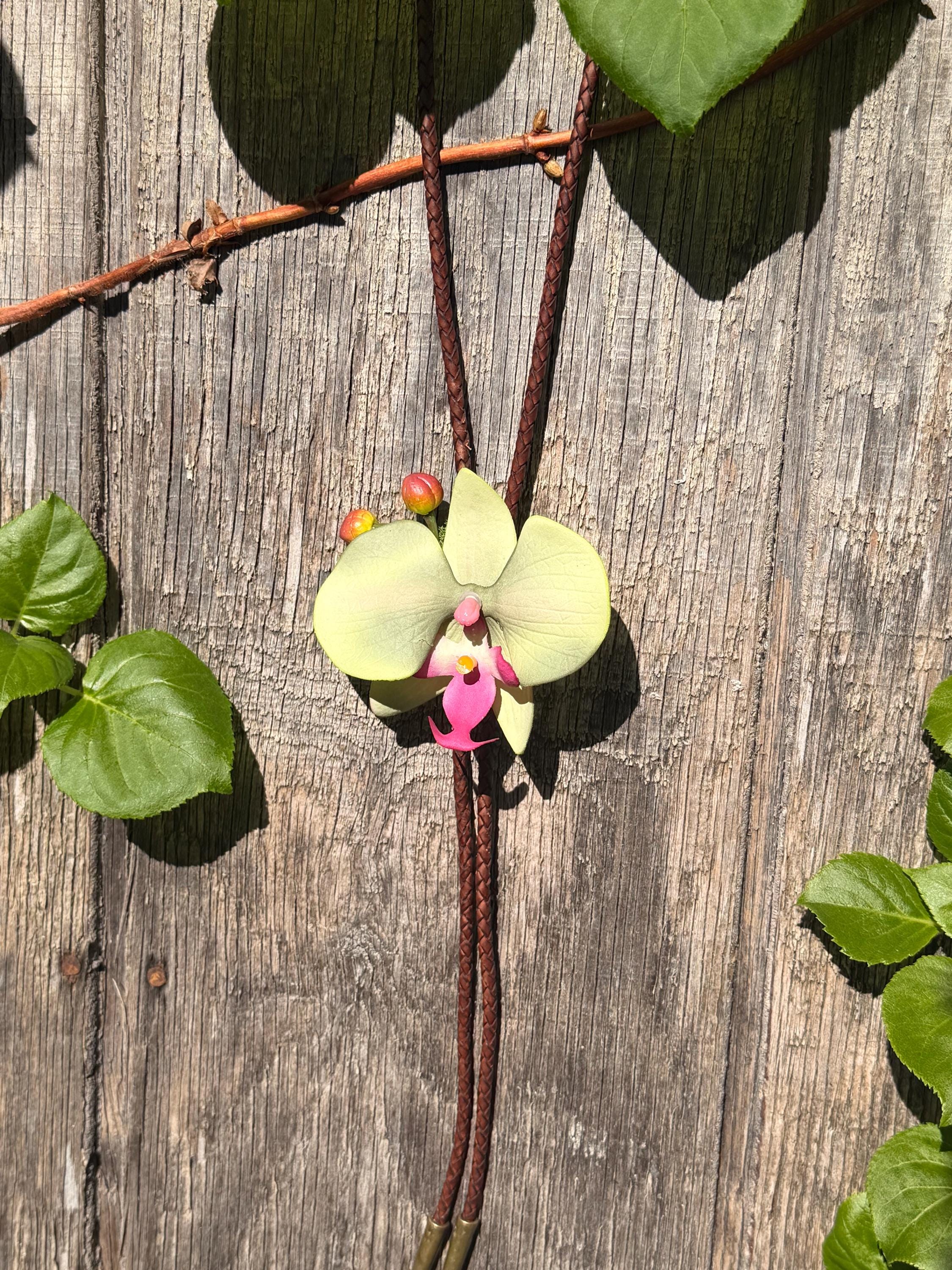 The Yvonne Bolo Tie | Faux Flower Bolo | Handmade| Mother’s Day