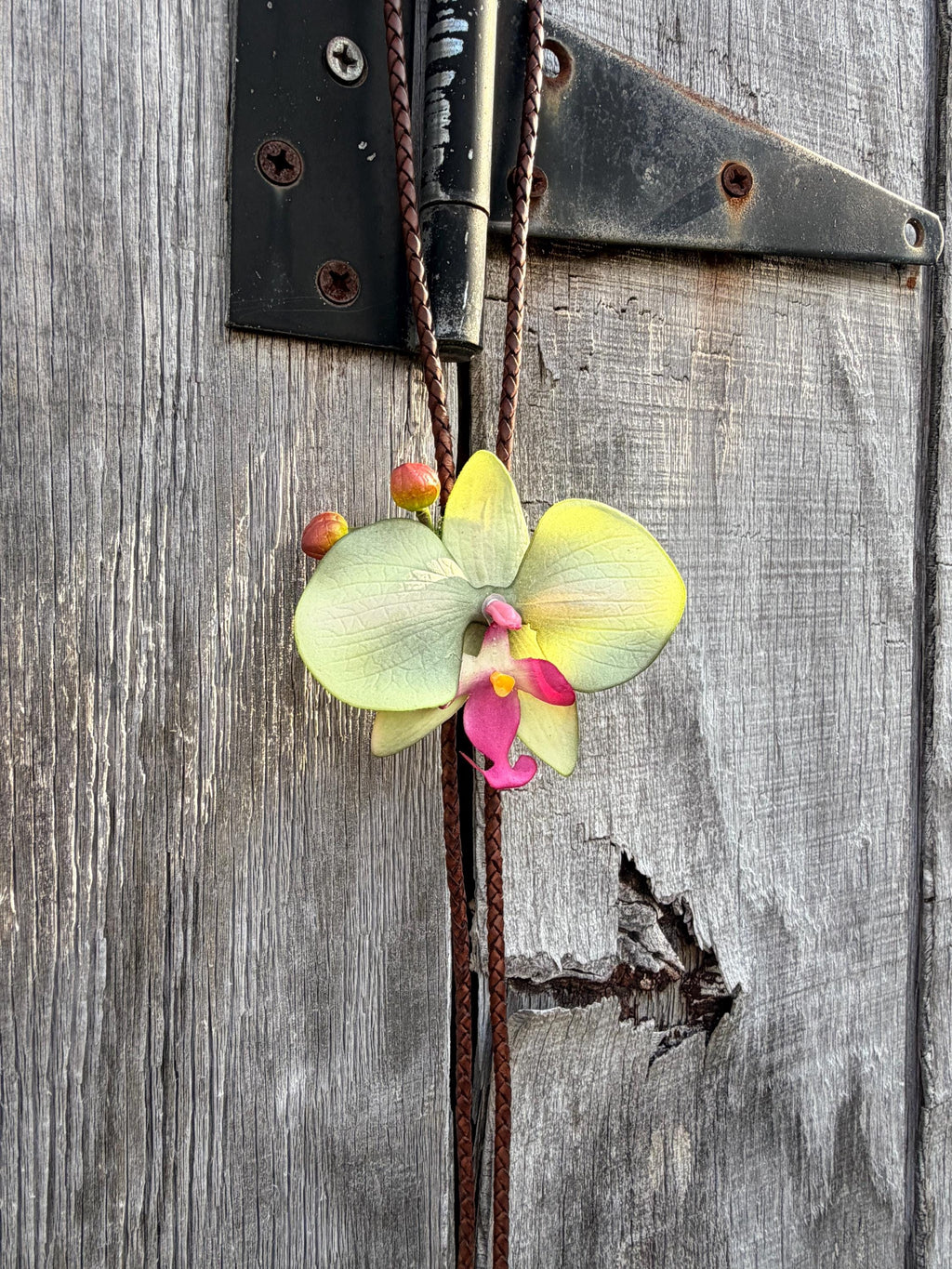 The Yvonne Bolo Tie | Faux Flower Bolo | Handmade| Mother’s Day