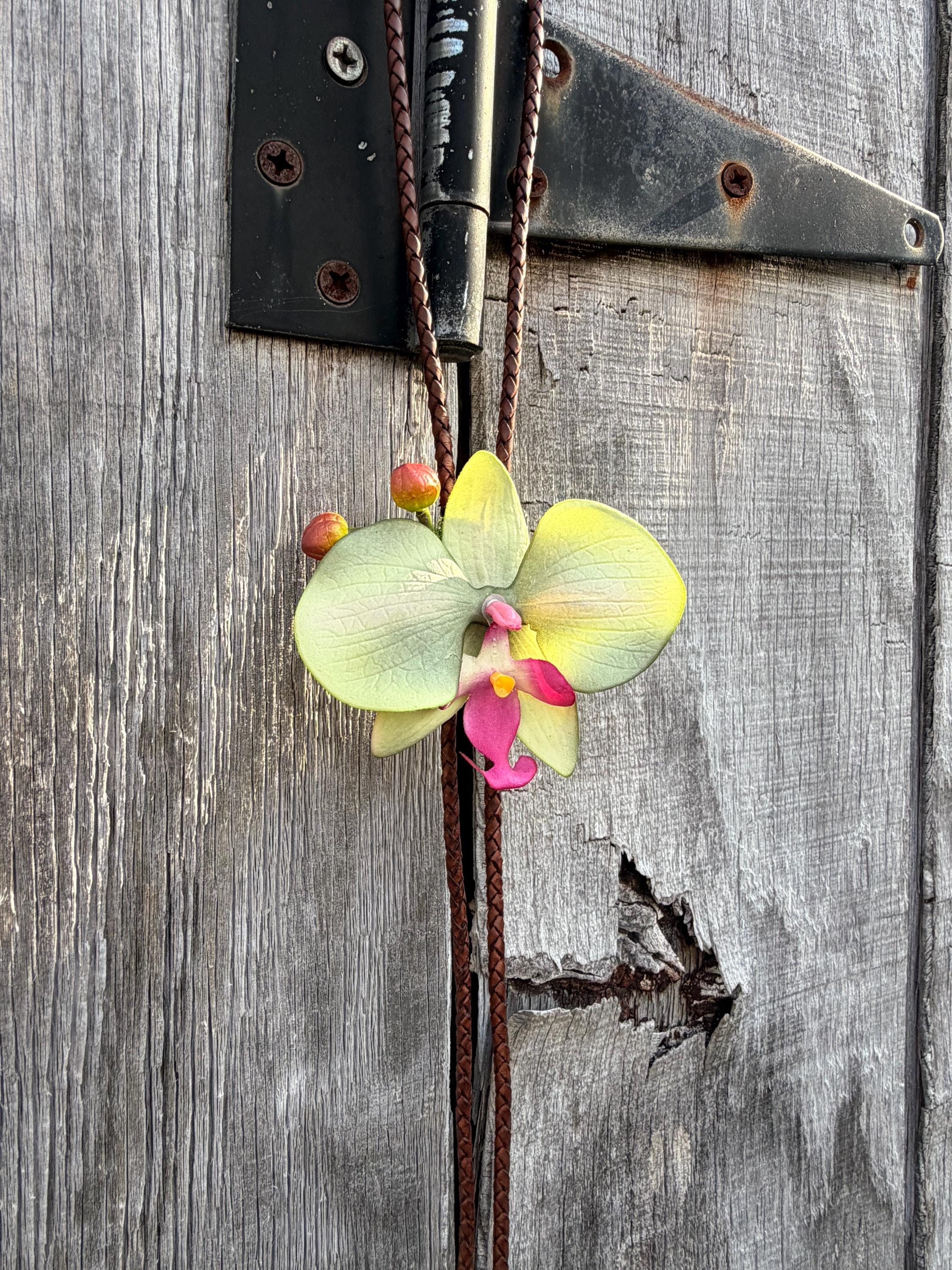 The Yvonne Bolo Tie | Faux Flower Bolo | Handmade| Mother’s Day