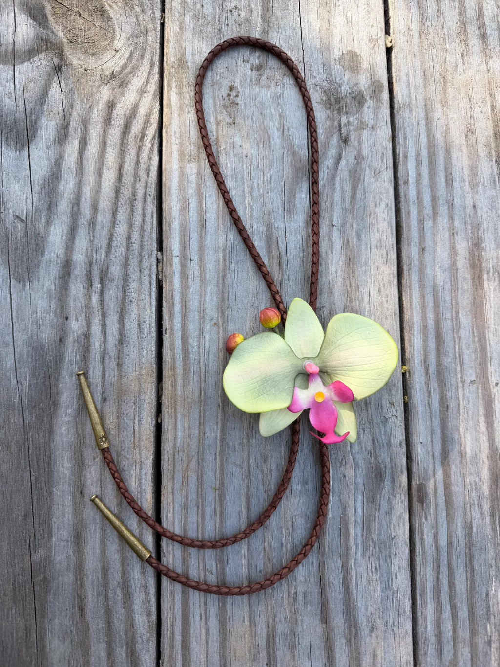 The Yvonne Bolo Tie | Faux Flower Bolo | Handmade| Mother’s Day